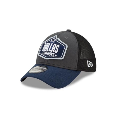 Dallas Cowboys Gorra | New Era NFL Draft 39thirty Stretch Fit Cap Mexico - Grises